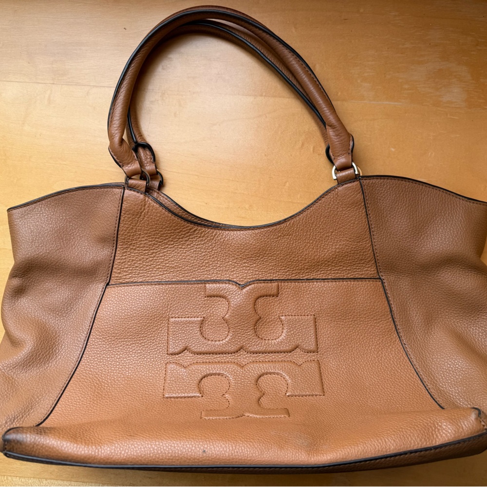 Tory Burch Brown Leather Tote Bag